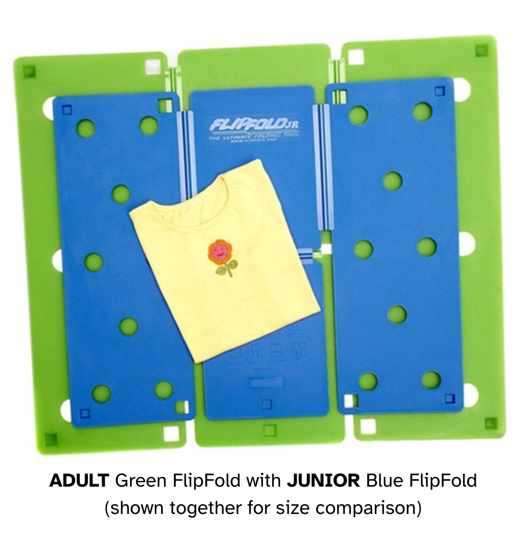 Adult and Junior FlipFold Size Comparison